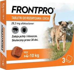 Frontpro Frontpro tabletki na pchły i kleszcze M 28,3mg 4-10kg x 3tabl