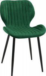  Fabryka Mebli Akord Welurowe krzesło tapicerowane pikowane glamour SJ.17 Butelkowa zieleń