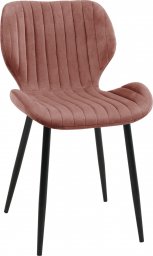  Fabryka Mebli Akord Welurowe krzesło tapicerowane pikowane glamour SJ.17 Różowe