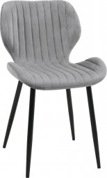  Fabryka Mebli Akord Welurowe krzesło tapicerowane pikowane glamour SJ.17 Szare
