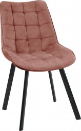  Fabryka Mebli Akord Welurowe krzesło glamour tapicerowane pikowane SJ.22 Różowe
