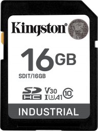 Karta Kingston KINGSTON 16GB SDHC Industrial -40C to 85C C10 UHS-I U3 V30 A1 pSLC