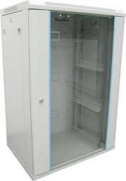 Szafa XtendLan XtendLan 19" nástěnný rozvaděč 22U 600x600, nosnost 60 kg, skleněné kouřové dveře, svařovaný, šedý