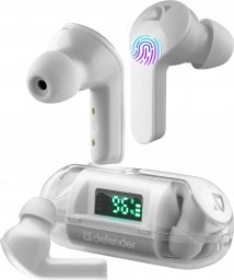 Słuchawki Defender Słuchawki z mikrofonem Defender TWINS 916 bezprzewodowe Bluetooth białe