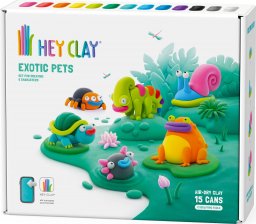  Tm Toys Masa Plastyczna Hey Clay Egzotyczne zwierzęta 15 puszek