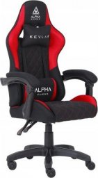 Fotel Zenga Fotel gamingowy Extreme KEVLAR RED tkanina czarno-czerwona