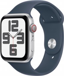 Smartwatch Apple Apple Watch SE GPS + Cellular 44mm Silver Aluminium Case with Storm Blue Sport Band - S/M