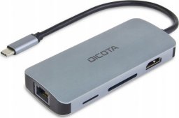 HUB USB Dicota Hub USB-C 8 w 1 Multi Hub 4K PD 100W
