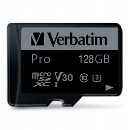 Karta Verbatim Pro MicroSDXC 128 GB Class 10 UHS-I/U3 A2 V30 (47044)