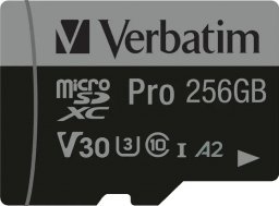 Karta Verbatim Pro MicroSDXC 256 GB Class 10 UHS-I/U3 A2 V30 (47045)