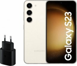 Smartfon Samsung Galaxy S23 + ładowarka sieciowa 5G 8/128GB Kremowy  (S7821075)
