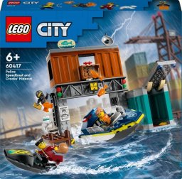  LEGO City Policyjna motorówka i kryjówka złodziejaszków (60417)