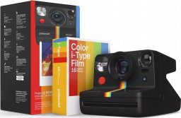 Aparat cyfrowy Polaroid Aparat NATYCHMIASTOWY POLAROID NOW+ CZARNY E-BOX + 16x Wkład i-Type Color