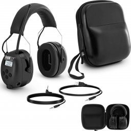  MSW Słuchawki wygłuszające aktywne zagłuszki ochronne z radiem AUX MP3 Bluetooth - czarne Słuchawki wygłuszające aktywne zagłuszki ochronne z radiem AUX MP3 Bluetooth - czarne