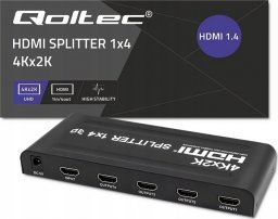  Qoltec Rozdzielacz aktywny Qoltec Splitter 4 x HDMI 4K x 2K | 3.4Gb/s