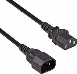 Kabel zasilający Akyga AKYGA Kabel zasilający AK-PC-07C przedłużacz CU IEC C13 / C14 3m