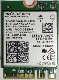  Intel INTEL NIC WI-FI 6E AX210 1675 2x2 AX R2 6GHz + BT No vPro