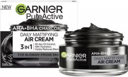 Garnier Pure Active AHA BHA Charcoal Daily Mattifying Air krem do twarzy na dzień 50ml
