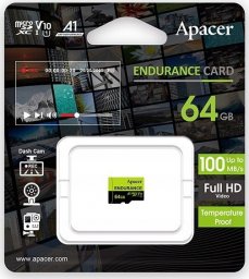 Karta Apacer Apacer Karta pamięci Endurance, 64GB, micro SDXC, AP64GEDM0D05-R, UHS-I U3 (Class 10), V30, A1