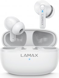 Słuchawki Lamax Lamax Clips1 Play Zestaw słuchawkowy Bezprzewodowy Douszny Połączenia/muzyka USB Type-C Bluetooth Biały