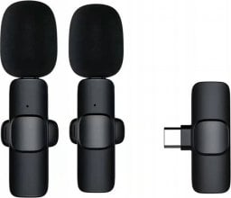 Mikrofon OEM Mikrofon bezprzewodowy krawatowy dla Typ C podwójny (2 w zestawie) K1