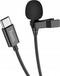 Mikrofon Hoco HOCO mikrofon krawatowy przewodowy Typ C L14 2 m czarny