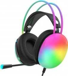 Słuchawki Inca IGK-X8S RGB Czarne (IGK-X8S)