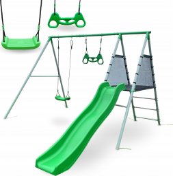HyperMotion Ogrodowy plac zabaw dla dzieci r. XXL z huśtawka i zjeżdżalnia (SWING SZ12)