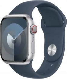 Smartwatch Apple APPLE Watch Series 9 GPS 41mm Silver Aluminium Case with Storm Blue Sport Band - S/M