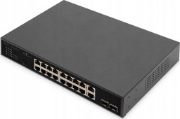 Switch Digitus DIGITUS Switch 16+2Port 2Gigabit SFP PoE schwarz