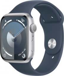 Smartwatch Apple APPLE Watch Series 9 GPS + Cellular 45mm Silver Aluminium Case with Storm Blue Sport Band - S/M