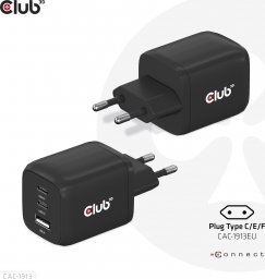  Club 3D Club3D cestovní nabíječka 65W GAN technologie, 3 porty (2xUSB-C + USB-A), PPS, Power Delivery(PD) 3.0 Support