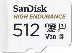 Karta Hama MICRO SD 512GB HIGH ENDURANCE MONITORING (microSD HC) 100MB/s C10, 20000h +SD ADAP, C10, U3, V30