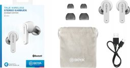 Słuchawki Boya BOYA BY-AP4 WHITE- bezprzewodowe słuchawki douszne