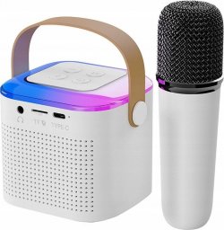 Głośnik OEM Głosnik bluetooth LED z mikrofonem Y1 różowy