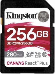 Karta Kingston Canvas React Plus SDXC 256 GB Class 10 UHS-II/U3 V60 (SDR2V6/256GB)