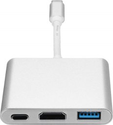 Stacja/replikator SwiatKabli Adapter HUB USB-C na HDMI/USB 3.0/USB-C Stacja dokująca