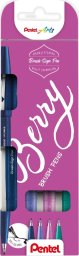 Pentel Fineliner Pentel SES15B-4 Brush Sign Pen BERRY - (4 stk.)