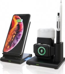 Ładowarka Realpower RealPower ChargeAIR Connect Smartfon, Smartwatch, Tablet Czarny USB Bezprzewodowe ładowanie Wewnętrzna