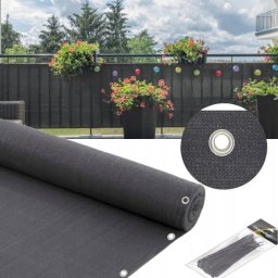 Linarem SiatkiSieci OSŁONA NA BALKON TARAS 95% LINAREM SIATKISIECI MATA BALKONOWA W ROLCE 1m x 5m
