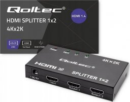 Qoltec Aktywny rozdzielacz Splitter 2 x HDMI 4K x 2K | 3.4Gb/s