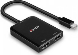 Adapter AV Lindy Konwerter Mini DisplayPort do 2xHDMI LINDY MST czarny