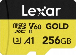 Karta Lexar Gold MicroSDXC 256 GB Class 10 UHS-II/U3 A1 V60 (LMSGOLD256G-BNNNG)