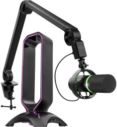 Mikrofon Trust GXT 255+ ONYX ze statywem i stojakiem na słuchawki GXT 265 Cintar