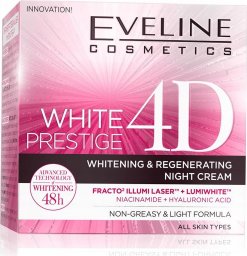  Eveline White Prestige 4D Whitening Krem na Noc Wybielająco-Regenerujący 4D z Laserowym Efektem Rewitalizacji 50ml