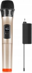 Mikrofon Puluz Bezprzewodowy Mikrofon Studyjny Dynamiczny 30m Uhf + Odbiornik 3,5mm / Pu628b / Złoty