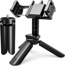 Selfie stick Alogy Uchwyt mini statyw na telefon aparat stojak podstawka regulowany obrotowy 360 Tripod selfie do zdjęć Alogy Czarny