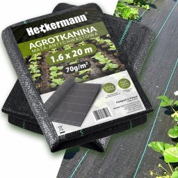  Heckermann Agrotkanina Heckermann 1,6x20m 70g/m2 Czarna