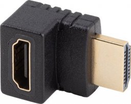 Adapter AV Lanberg Adapter Lanberg HDMI(M) -> HDMI(F) 4K kątowy góra czarny