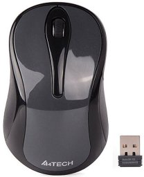 Mysz A4Tech A4tech Myš G3-280N, V-Track, bezdrátová optická myš, 1200 DPI, 2.4GHz, Šedá